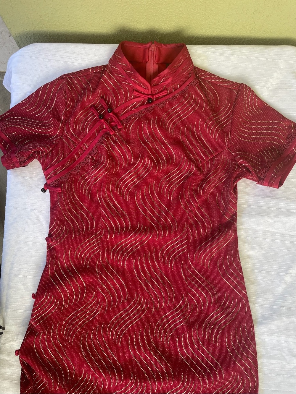 red Chinese Qipao (Cheongsam) dress size L